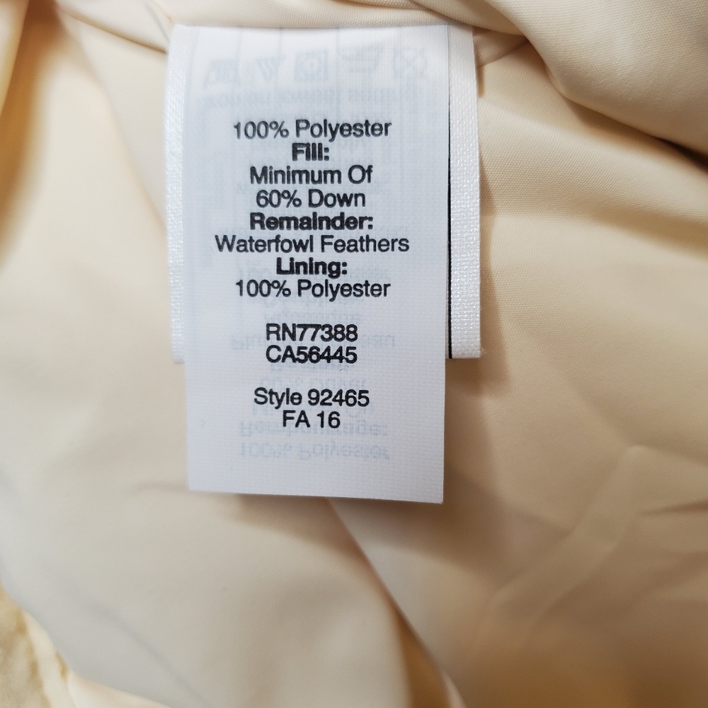 J.Crew Quilted Down Cream Zip Vest Medium Preppy Femimine #246 - Picture 6 of 6